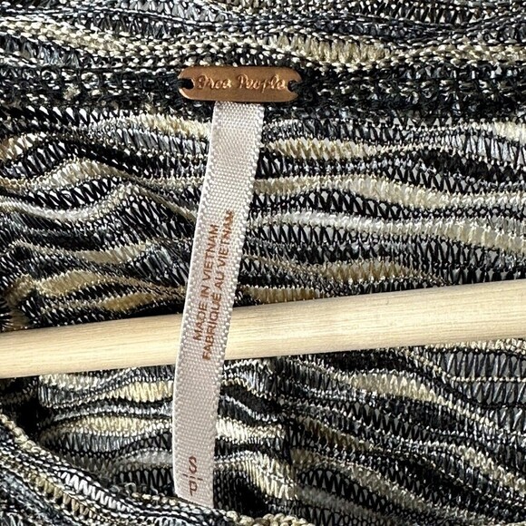 Free People S Metallic Boxy Crop Top - Picture 5 of 9